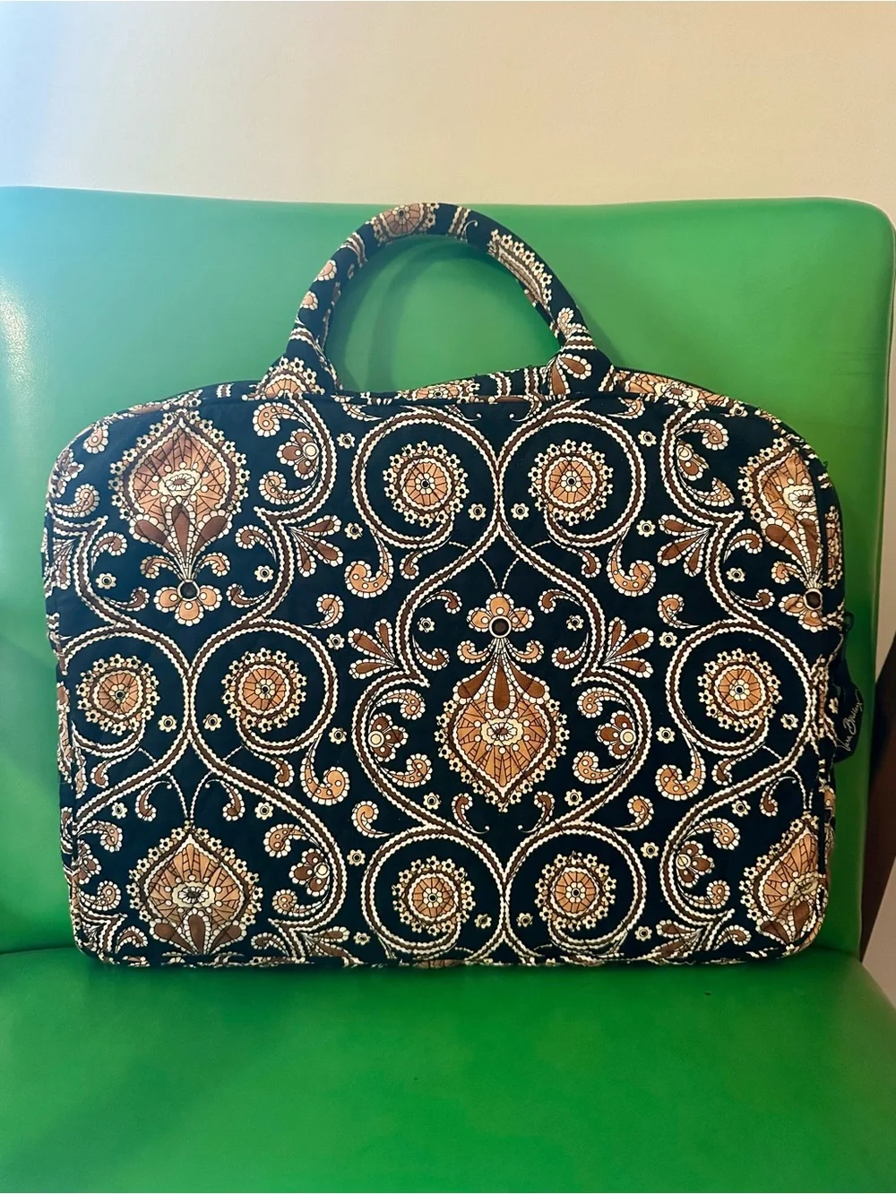 Vera Bradley Cafe Latte Pattern Laptop Bag